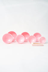 New Complete Healing Crystal Singing Bowl Set - New Rose Color Design - Size 6" to 12" - 432 Hz