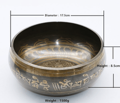 Hand Crafted Tibetan Singing Bowl for Meditation, Chakra Balance, Mindfulness and Sound Therapy - 60% OFF