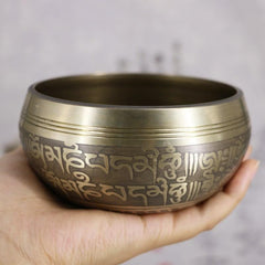 Collectable Hand Hammered Tibetan Singing Bowl With Wooden Hammer and Cushion for Deep Meditation - Save 50% Today Only