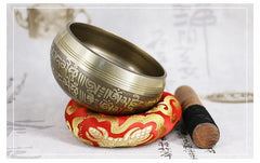 Collectable Hand Hammered Tibetan Singing Bowl With Wooden Hammer and Cushion for Deep Meditation - Save 50% Today Only