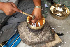 Collectable Hand Hammered Tibetan Singing Bowl With Wooden Hammer and Cushion for Deep Meditation - Save 50% Today Only