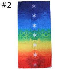 Rainbow 7 Chakra Mandala Bohemian Indian Design Mat/Tapestry